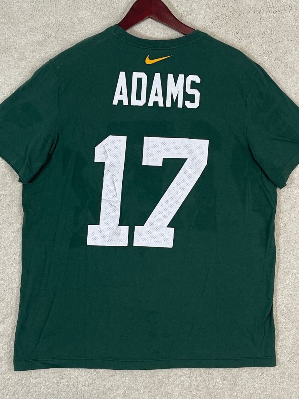 Nike Men's NFL T-Shirt Tee Size XL Green Bay Packers Davante Adams #17 Crewneck